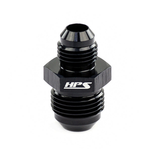 HPS Performance AN -12 to AN -8 Male To Male Reducer Union Coupler Adapter Aluminum Black