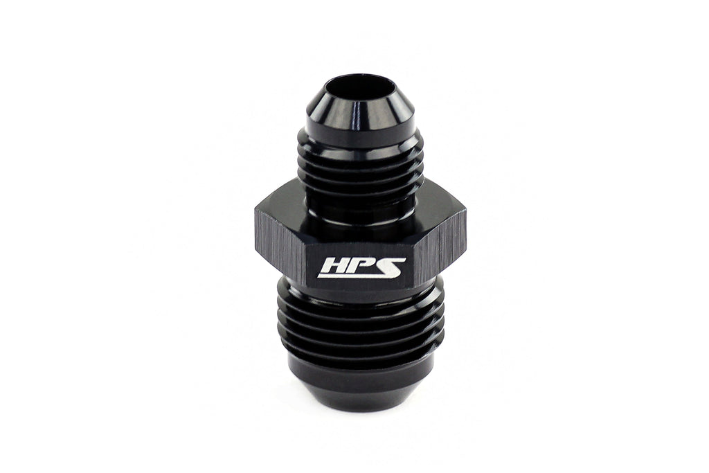 HPS Performance -6 AN to -4 AN Male To Male Reducer Union Coupler Adapter Aluminum Black
