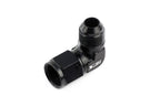 HPS Performance 90 Degree -8 AN Male to Female Swivel Adapter, Aluminum, Black