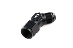 HPS Performance 45 Degree -10 AN Male to Female Swivel Adapter, Aluminum, Black