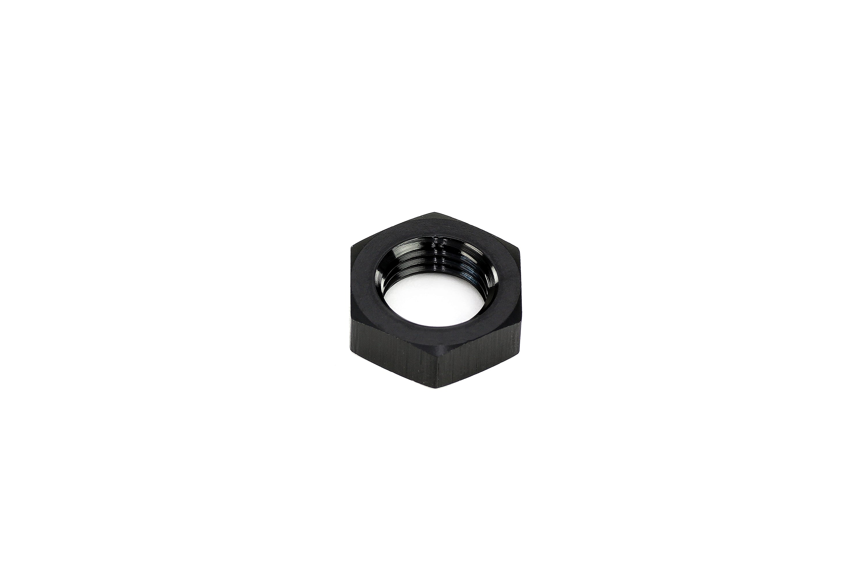 HPS Performance -6 AN Female Bulkhead Fitting Jam Nut, Aluminum, Black