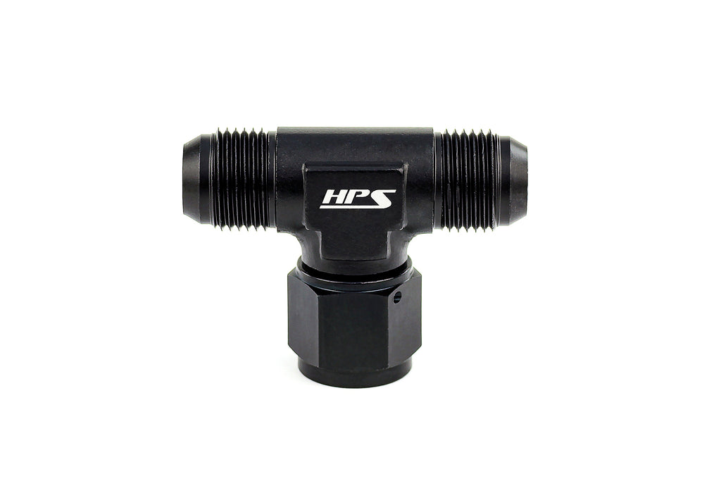 HPS Performance -6 AN Aluminum Tee Adapter with Female on Side AN9251-6