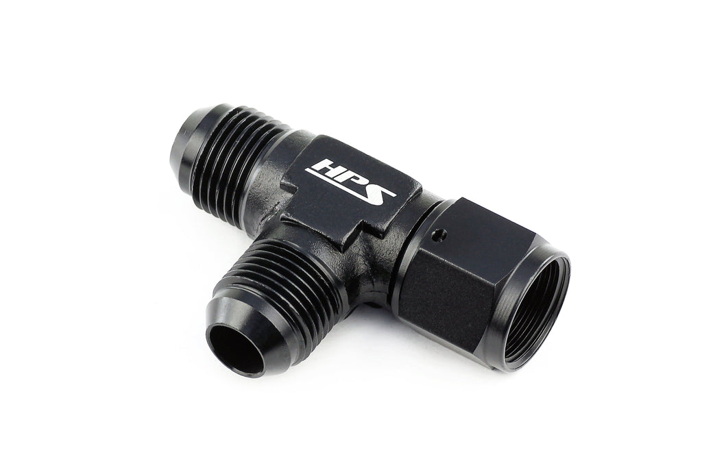 HPS Performance -8 AN Aluminum Tee Adapter with Female on Run AN9261-8