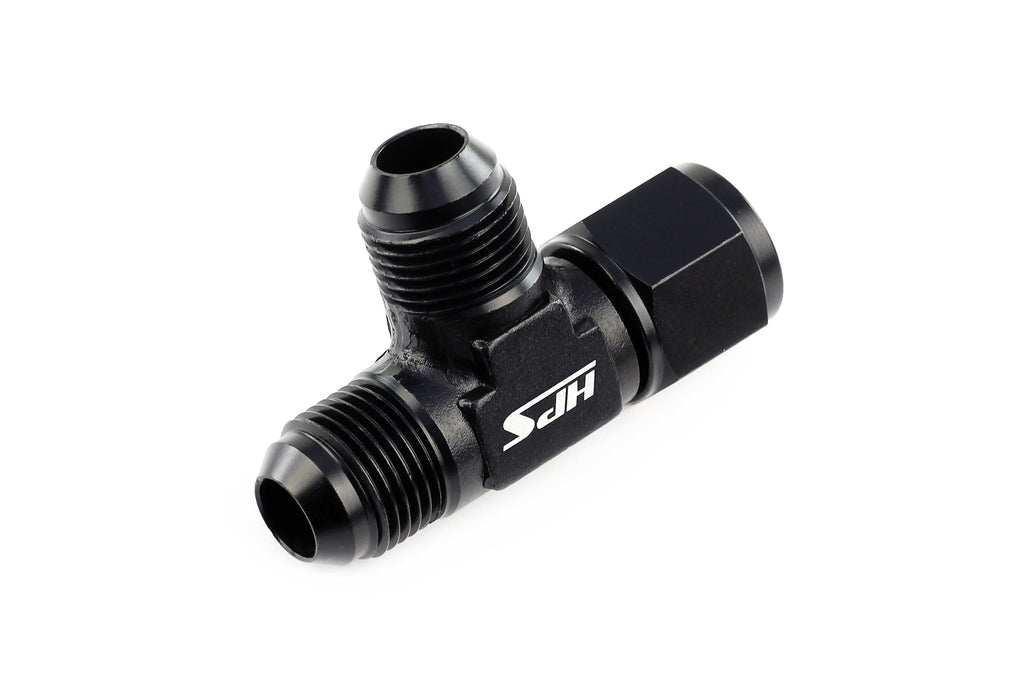 HPS Performance -10 AN Aluminum Tee Adapter with Female on Run AN9261-10