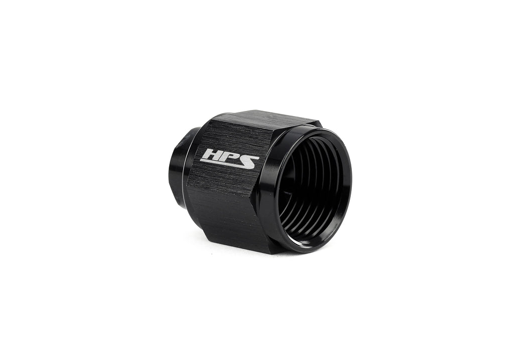 HPS Performance -3 AN Flare Female Cap, Aluminum, Black
