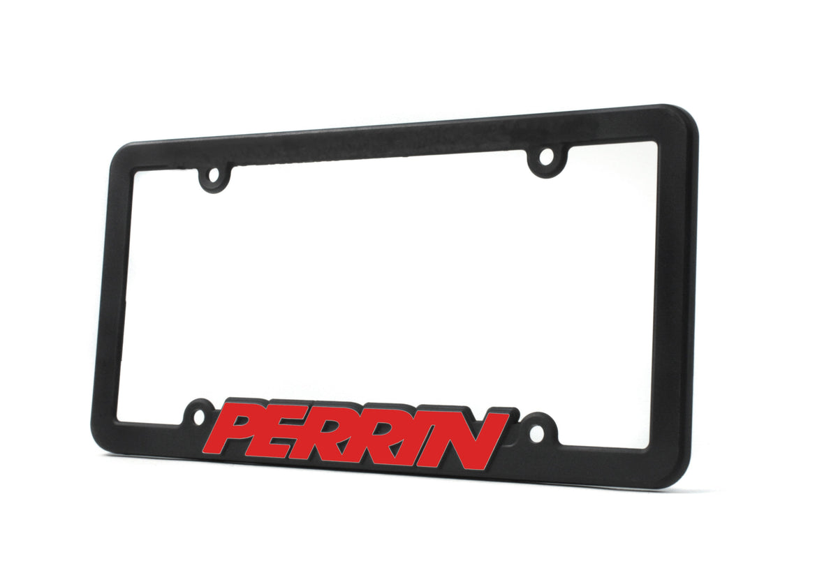 PERRIN license plate frame with red logo