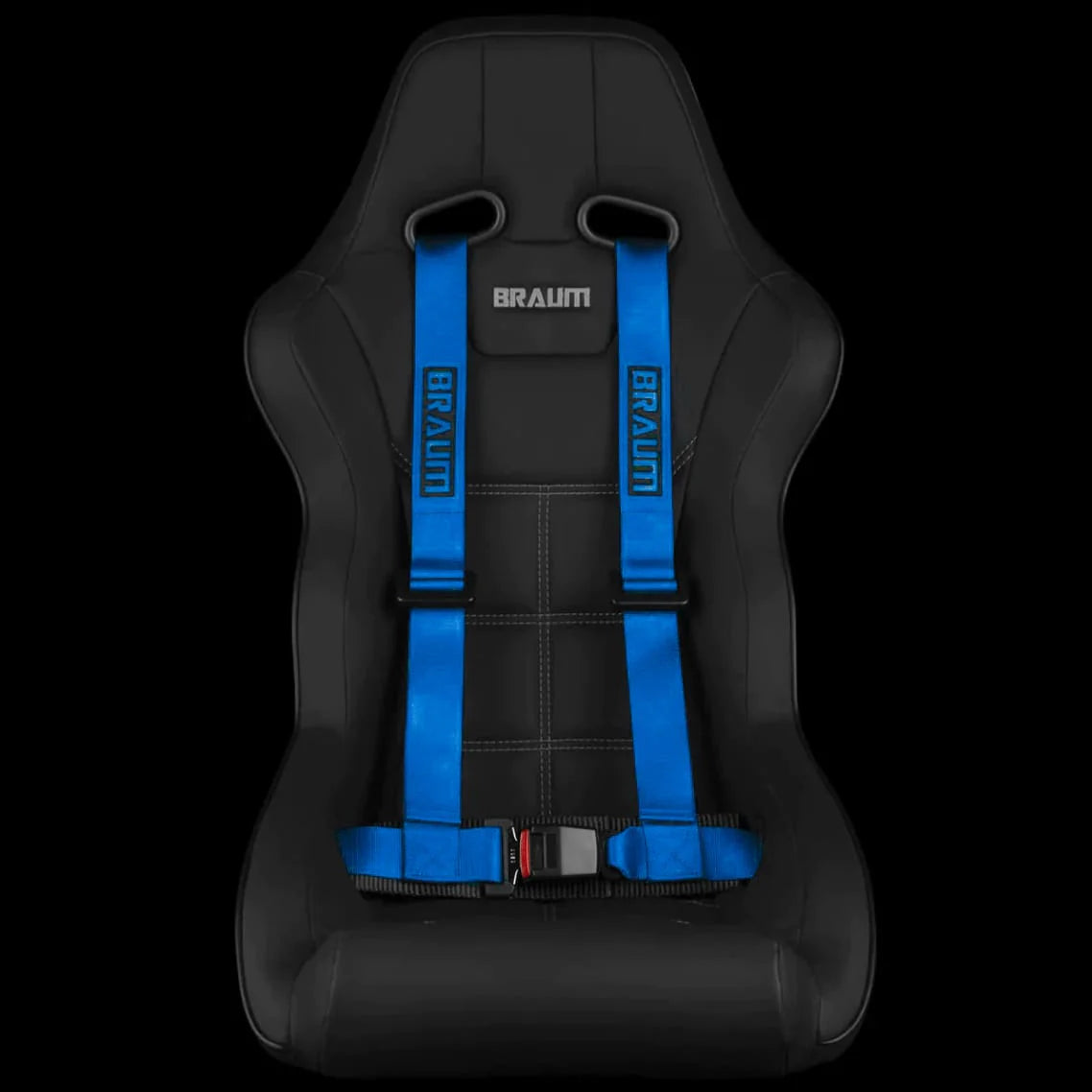 BRAUM Racing 4 Point 2" Strap Racing Single Harness - Blue