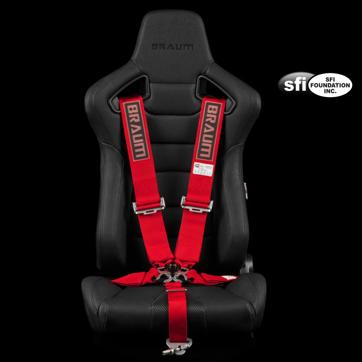 Braum Red 5PT SFI 16.1 Certified Racing Harness — BRH-RDS5 — SFI badge