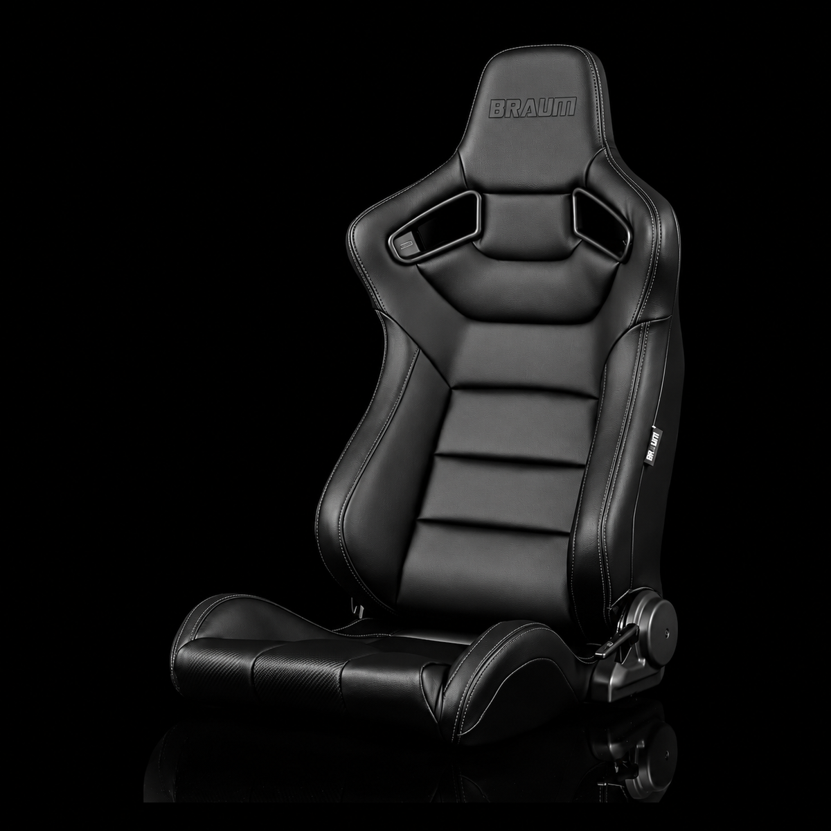 Braum BRR1-BKBS — Black Leatherette | Black Stitching