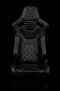 BRAUM ELITE-X Series Sport Reclinable Seats - Pair - Black Diamond (Black Trim)