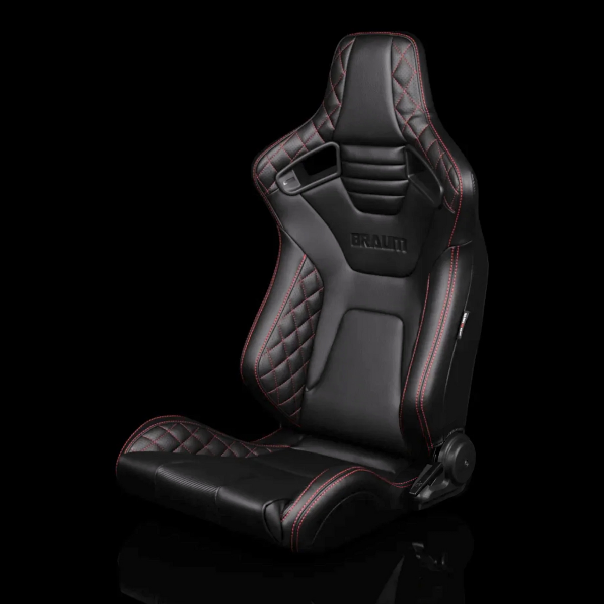 Braum BRR1X-BDRS — Black Leatherette | Diamond Edition | Red Stitching