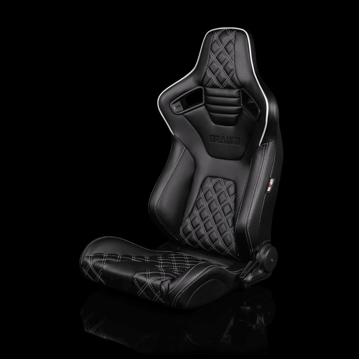 Braum BRR1X-BDDWS — Black Leatherette | Diamond Edition | White Trim
