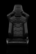 BRAUM ELITE-X Series Sport Reclinable Seats - Pair - Black (Komodo Edition)