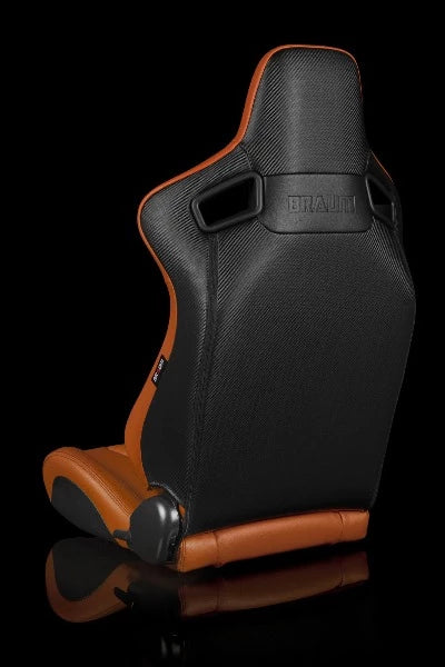 BRAUM ELITE-X Series Sport Reclinable Seats - Pair - British Tan Leatherette