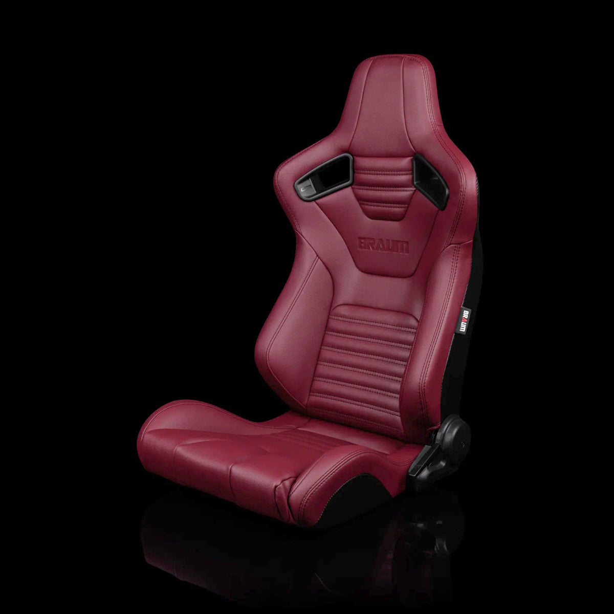 Braum BRR1X-MRBS — Maroon Leatherette | Black Stitching