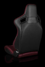 BRAUM ELITE-X Series Sport Reclinable Seats - Pair - Maroon Leatherette