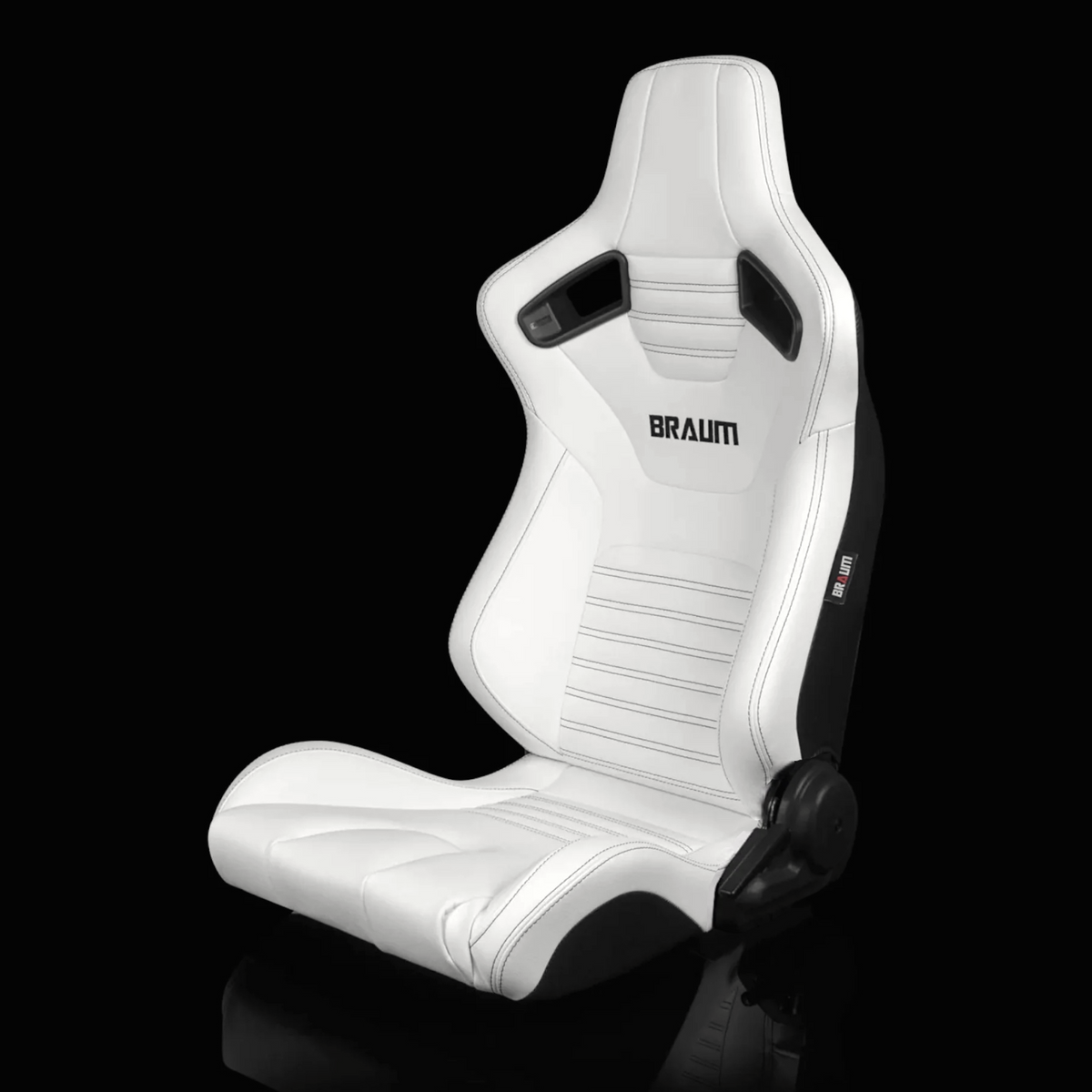 Braum BRR1X-WHBS — White Leatherette | Black Stitching