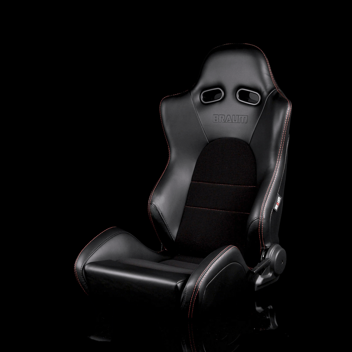Braum BRR2-BKRS — Black Leatherette | Red Stitching