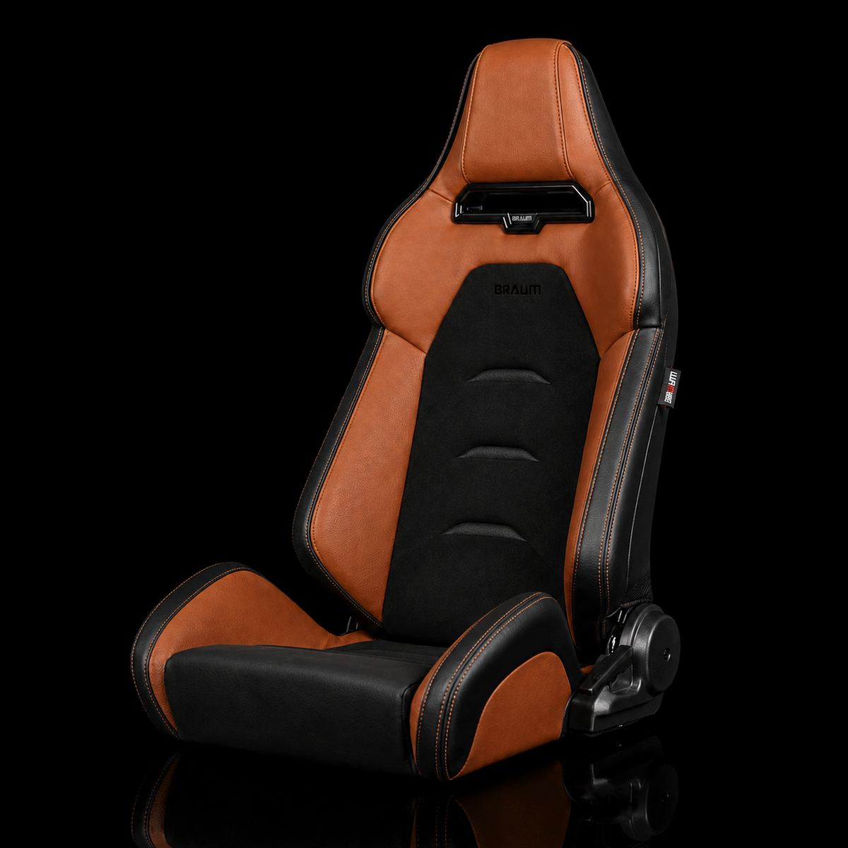Braum VIPER-X BRR3-CIBK3 — Saddle Tan Leatherette | Black Suede Inserts | Black Trim - [Pre-Order] ETA Ships 10.15.26