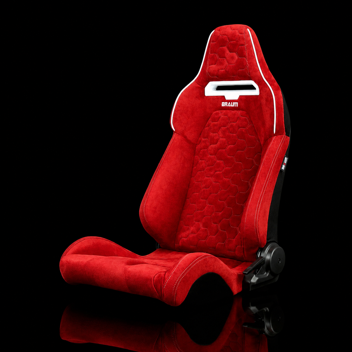 Braum VIPER-X BRR3-HXRD3 — Red Alcantara | Honeycomb White Stitching | White Grommets - [Pre-Order] ETA Ships 10.15.26