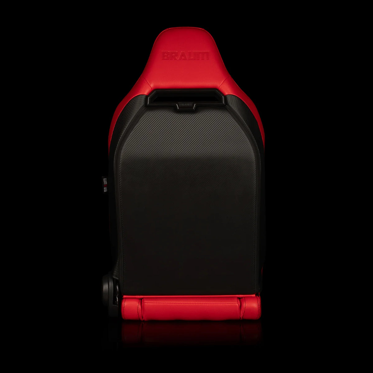 Braum Racing VIPER-X Series Sport Reclinable Seats- Pair - Red Leatherette (Black Trim)