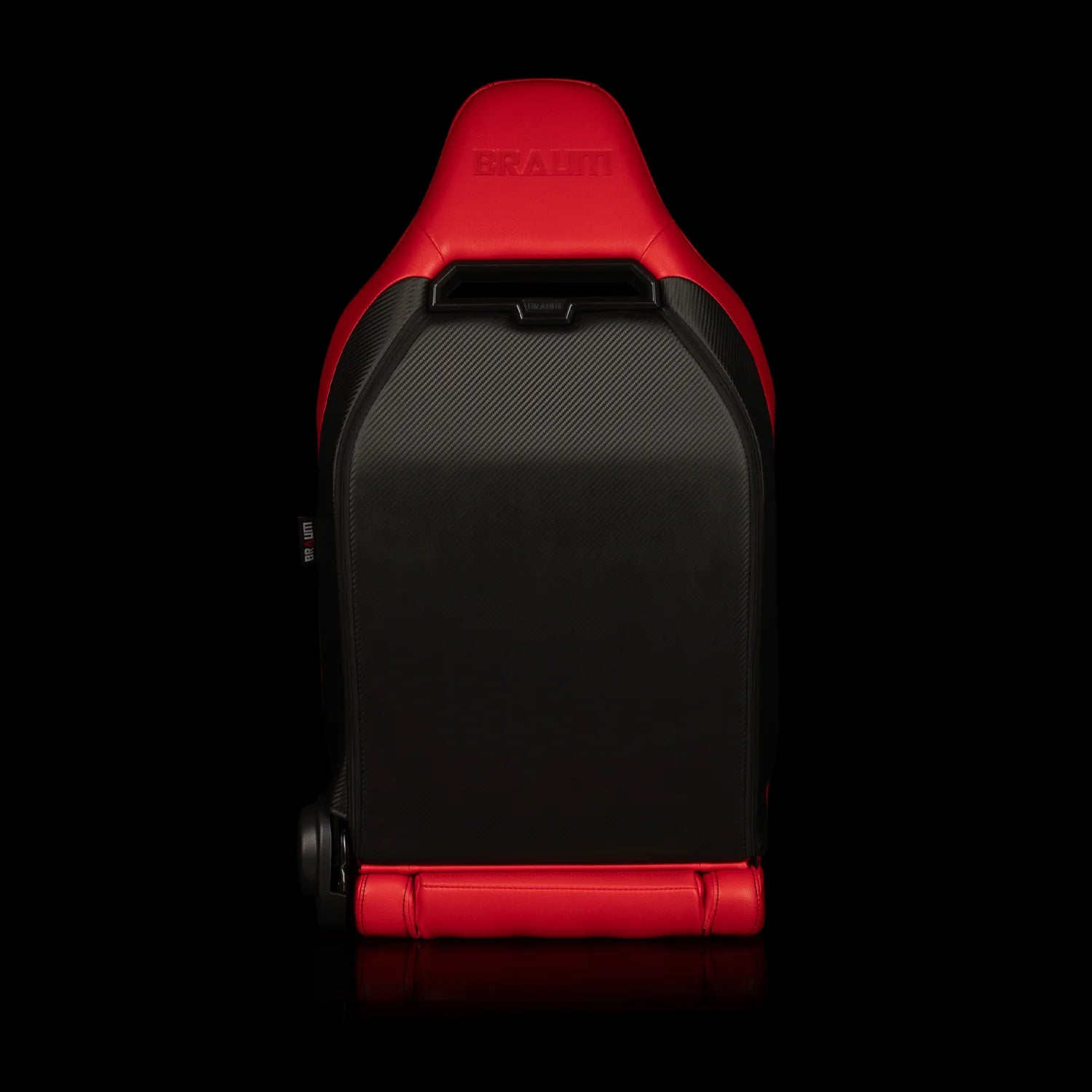Braum Racing VIPER-X Series Sport Reclinable Seats- Pair - Red Leatherette (Black Trim)