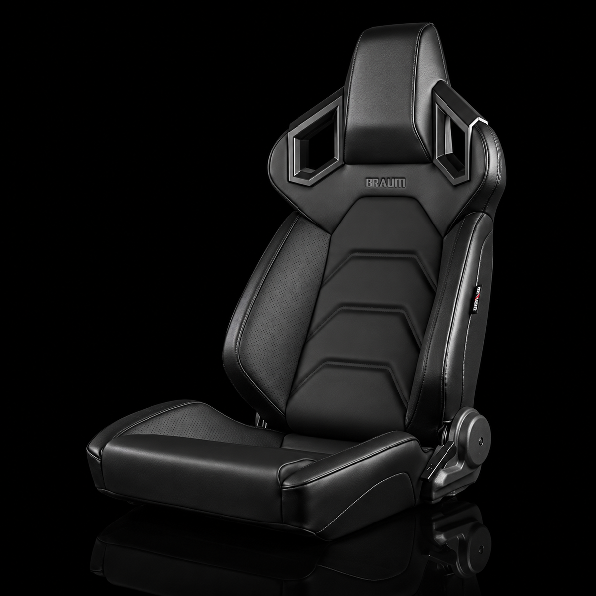 Braum BRR5-BKBS — Black Leatherette | Black Stitching | Low Base Version