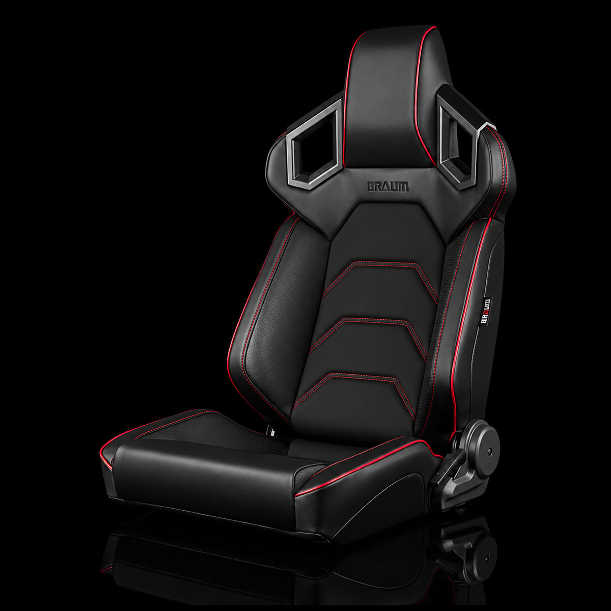 Braum BRR5-BKRS — Black Leatherette | Red Stitching | Low Base Version - [Pre-Order] ETA Ships 10.25.26