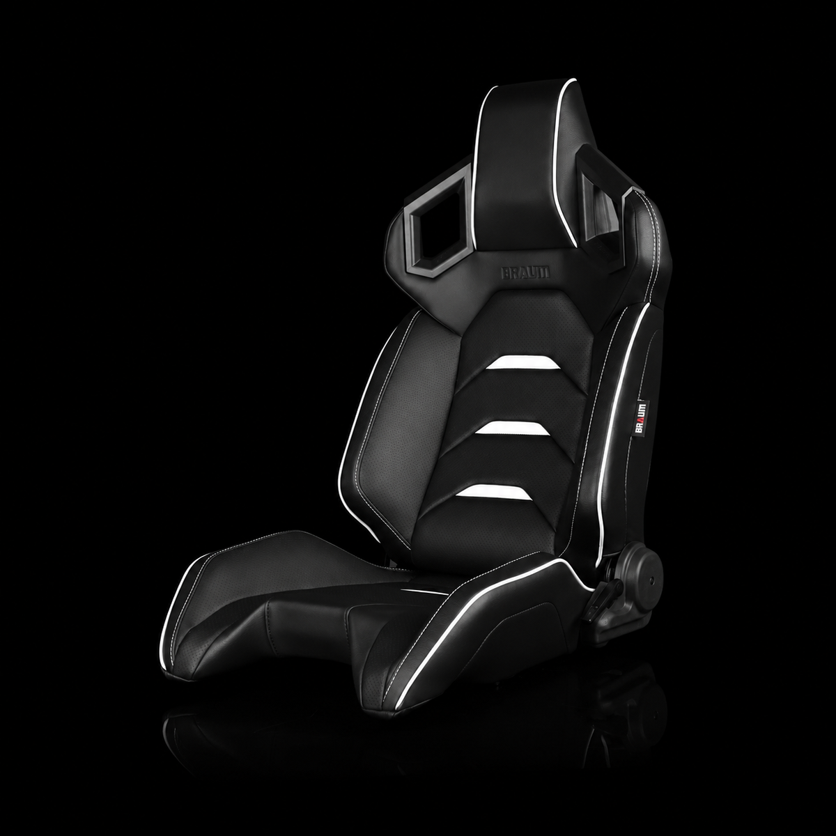 Braum BRR5-BKWW — Black Leatherette | White Inserts - [Email to Order]