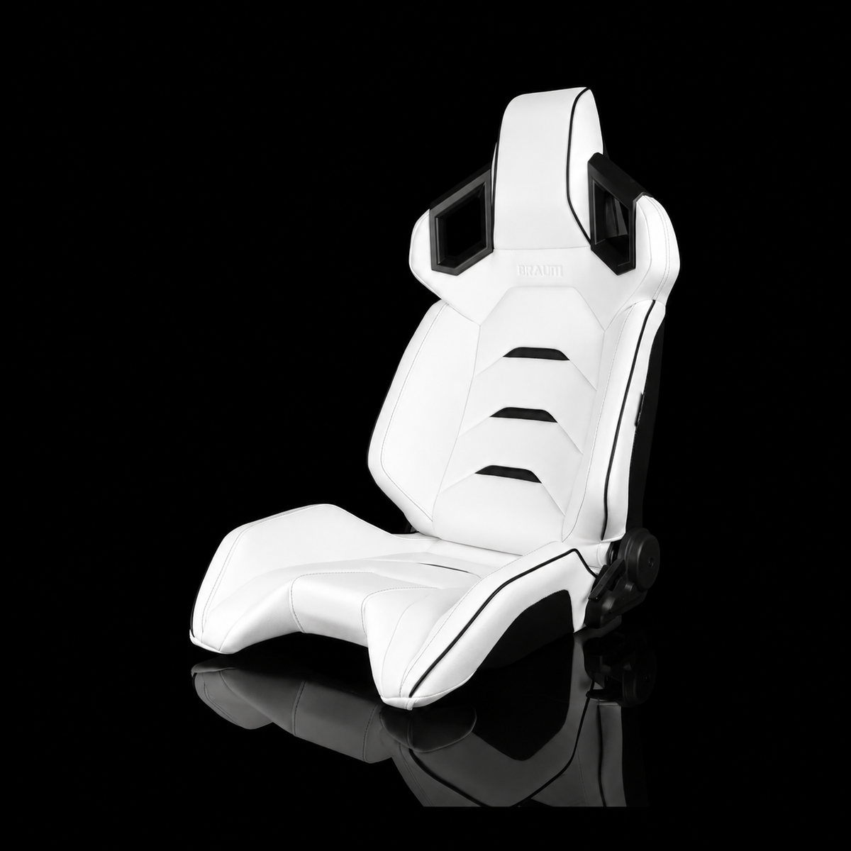 Braum BRR5-WHBK — White Leatherette | Black Inserts