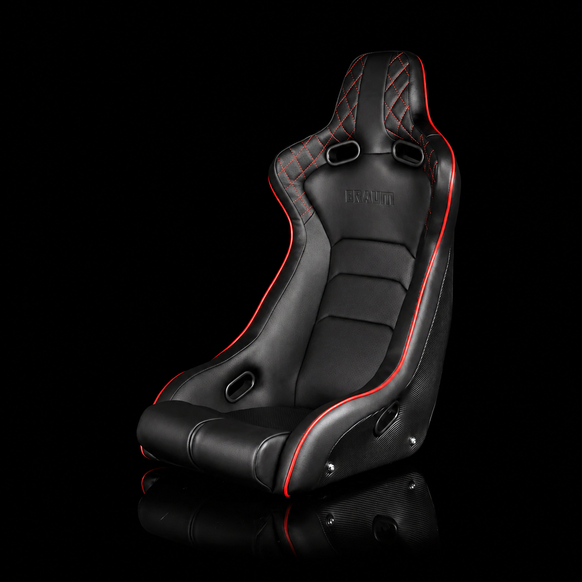 Braum BRR7-BDRS — Black Leatherette | Diamond | Red Trim