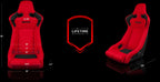 VENOM-R Fixed Back Bucket Seat - Red Cloth