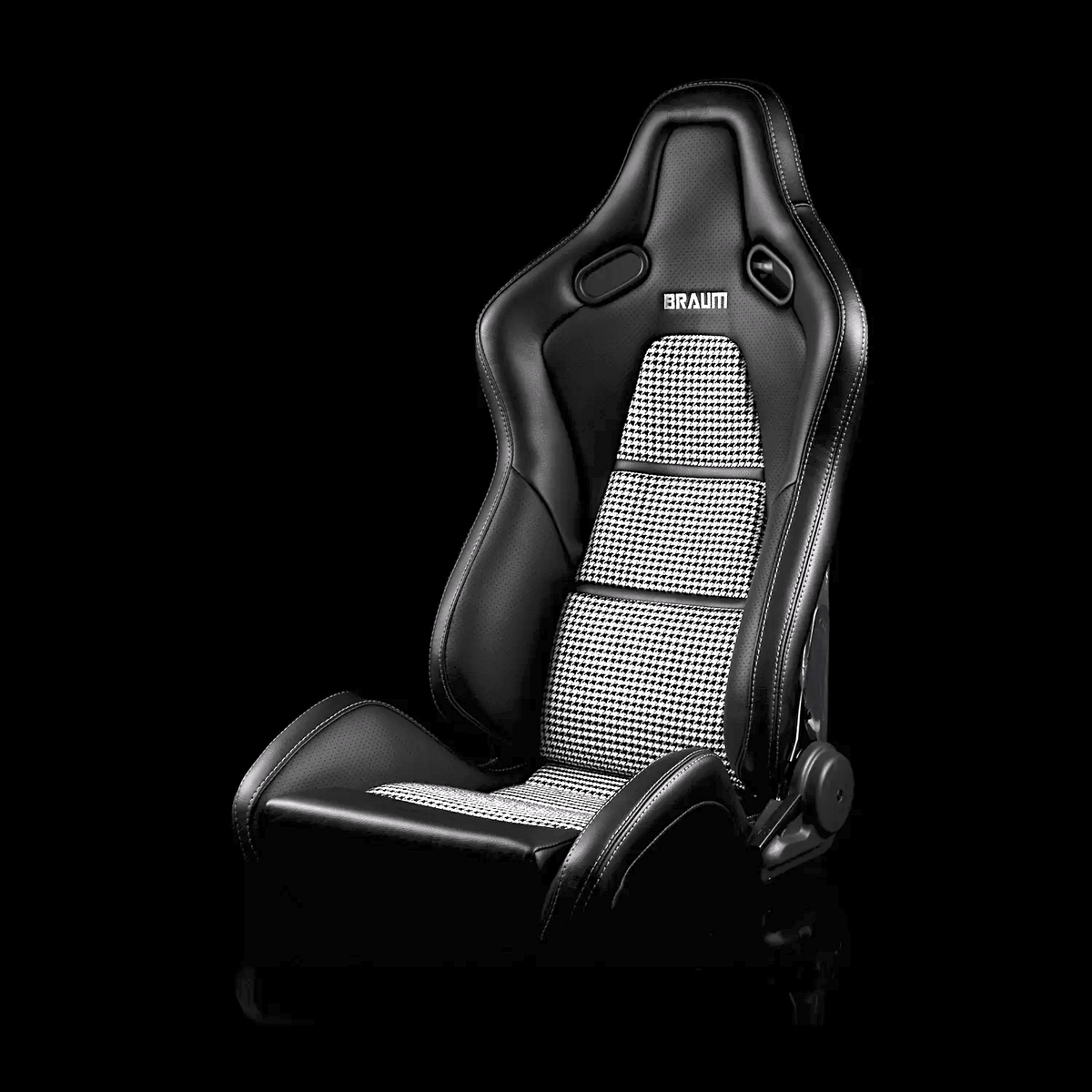 Braum BRR9R-BHCF — Black Leatherette | Houndstooth Fabric | Carbon Fiber Composite Honeycomb