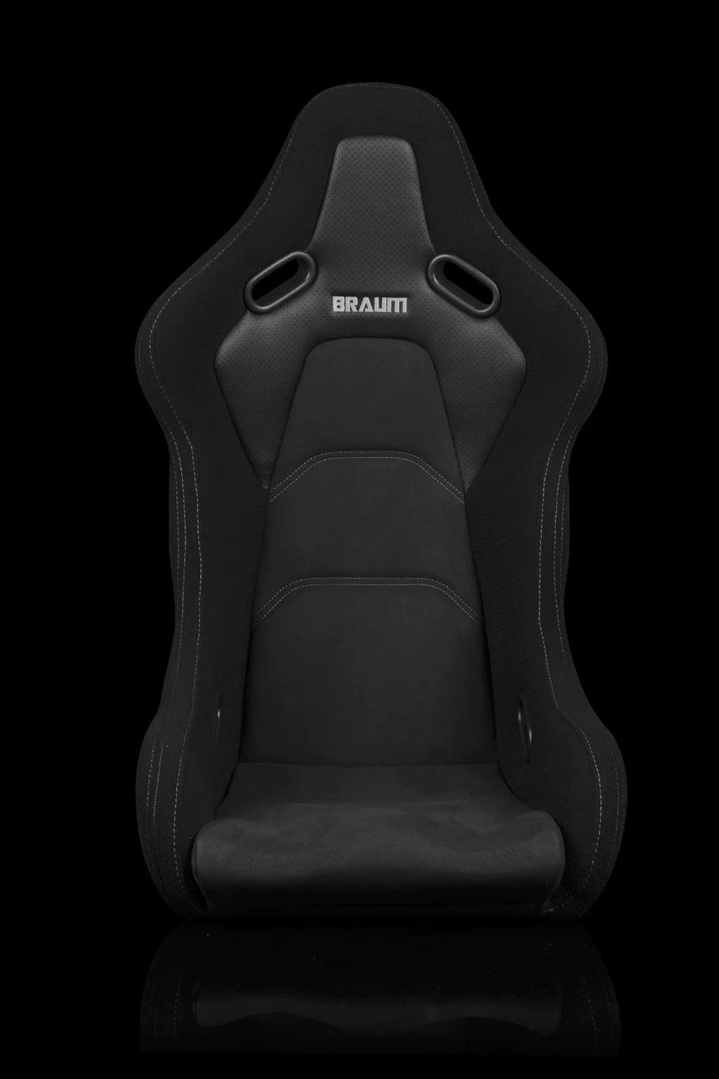 Braum Racing FALCON-S Series Fixed Back Bucket Composite Seat - Pair - Black Cloth / Grey Stitching