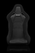 Braum Racing FALCON-S Series Fixed Back Bucket Composite Seat - Pair - Black Cloth / Grey Stitching