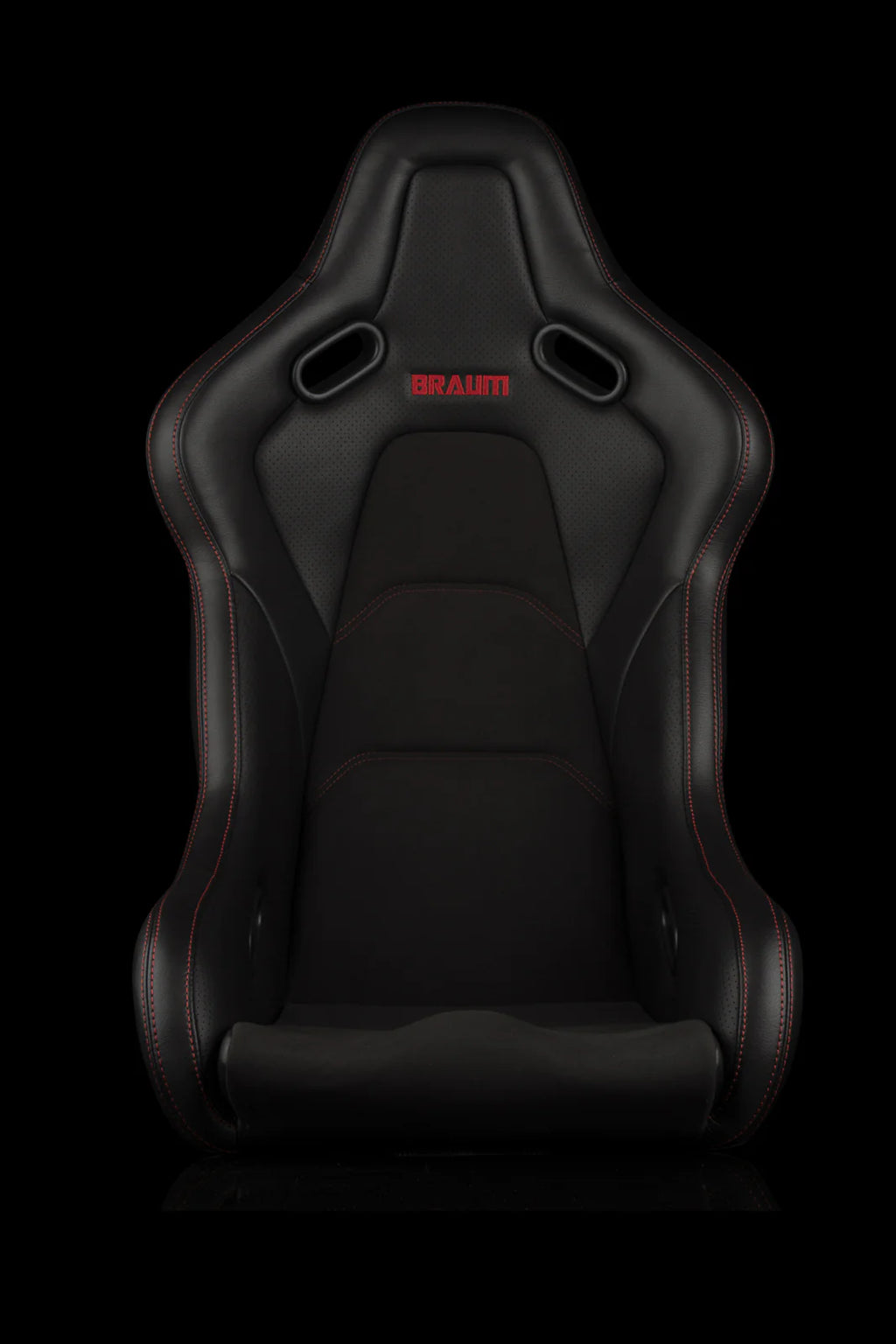Braum Racing FALCON-S Series Fixed Back Bucket Composite Seat - Pair - Black Leatherette / Alcantara Inserts