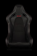 Braum Racing FALCON-S Series Fixed Back Bucket Composite Seat - Pair - Black Leatherette / Alcantara Inserts