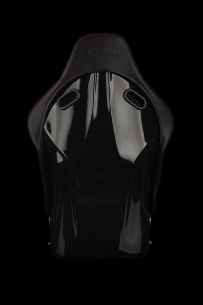 Braum Racing FALCON-S Series Fixed Back Bucket Composite Seat - Pair - Black Leatherette / Alcantara Inserts