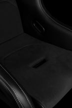 Braum Racing FALCON-S Series Fixed Back Bucket Composite Seat - Pair - Black Leatherette / White Stitching