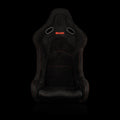 Braum Racing FALCON-S Series Fixed Back Bucket Composite Seat - Pair - Black Alcantara / Red Stitching