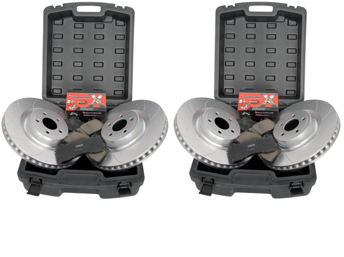 Pedders SportsRyder Brake Kit - Front and Rear - Ford Mustang S550 GT / EcoBoost With Performance Pack (2015-2023)