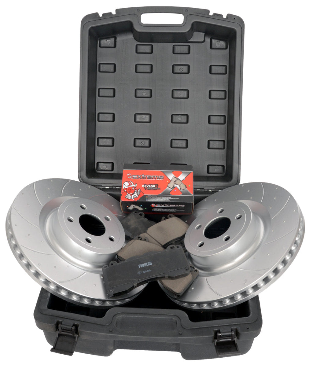 Pedders SportsRyder Brake Kit - Front and Rear - Ford Mustang S550 GT / EcoBoost With Performance Pack (2015-2023)