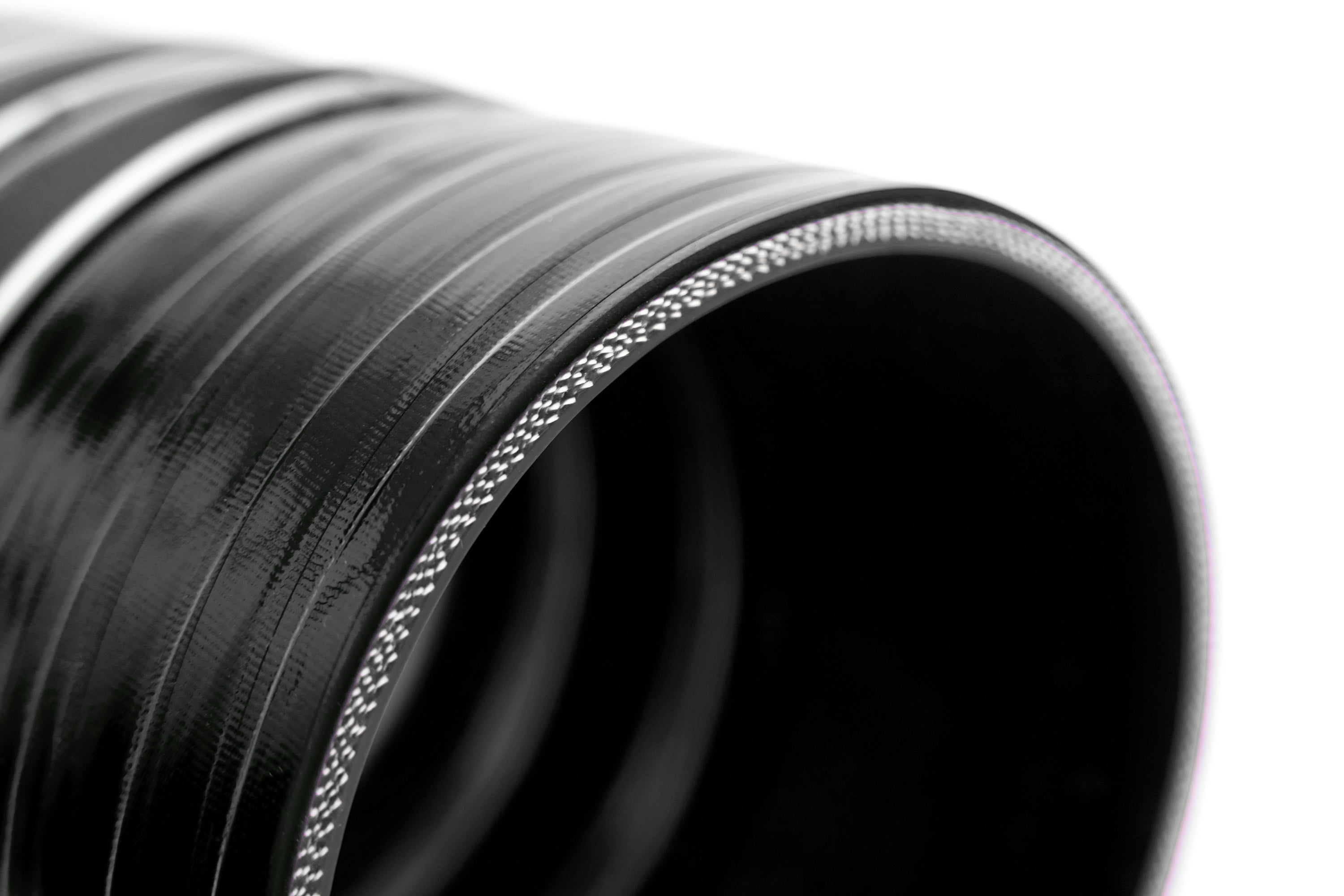 HPS 4" ID, 6.5" Long, Ultra High Temp 4-ply Reinforced Silicone CAC Coupler Hose Hot Side, Black