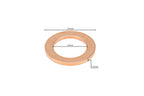 Replacement Copper Washer for HPS Stainless Steel Magnetic Oil Drain Plug Bolt M12 x 1.75 - 10pcs Pack