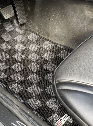 Phase 2 Motortrend (P2M) Checkered Carpet Race Floor Mats - Datsun 240z 260Z 280ZX