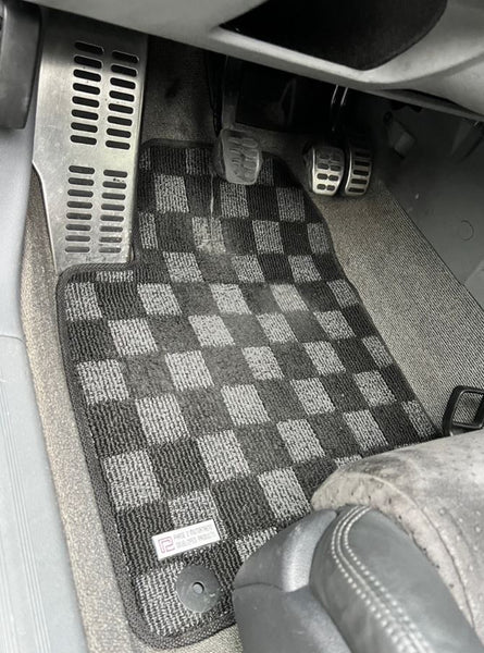 Phase 2 Motortrend (P2M) Checkered Carpet Race Floor Mats - Audi TT MK1 (1998-2006)