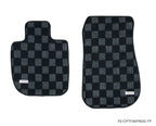 P2M Checkered Floor Mats - BMW F30 3-Series (2011-2019) - P2-CPTF304DFRDG-TP