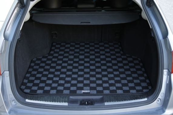 Phase 2 Motortrend (P2M) Checkered Carpet Race Trunk Mat - Acura TSX Wagon CU2 (2009-2014)