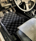 Phase 2 Motortrend (P2M) Checkered Front Floor Mats - Honda Civic / CRX (1984-1987)