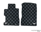 Phase 2 Motortrend (P2M) Front & Rear Checkered Race Carpet Floor Mats - Honda Civic & Si Coupe FG1 (2006-2011)